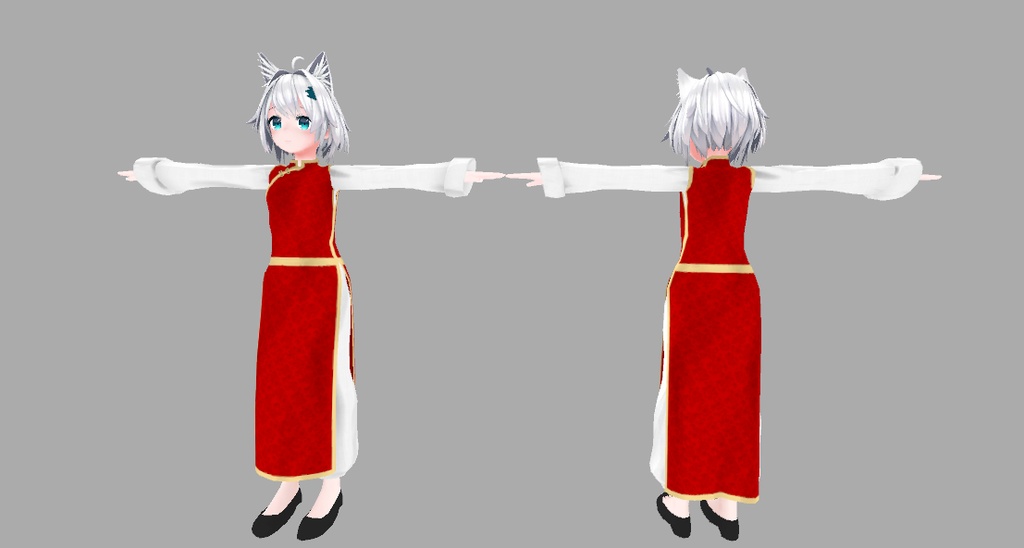 【スキニング済み】ミーシェ用チャイナ服【VRChat向け】 image