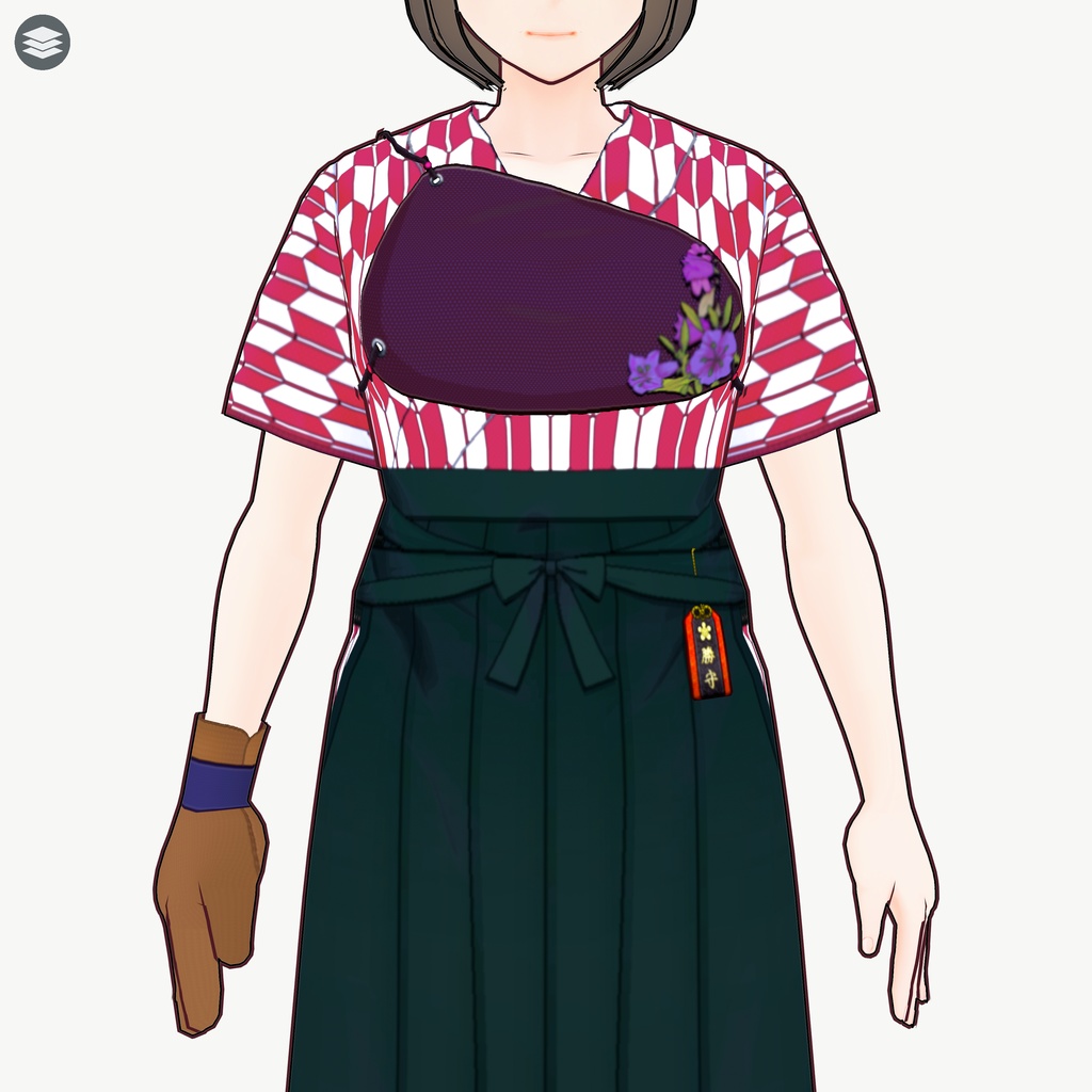 [VRoid]大正浪漫風弓道着セット image