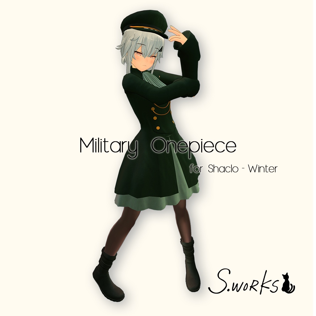 【Shaclo - Winter用】軍服ワンピース- Military Onepiece v1.0.1 image