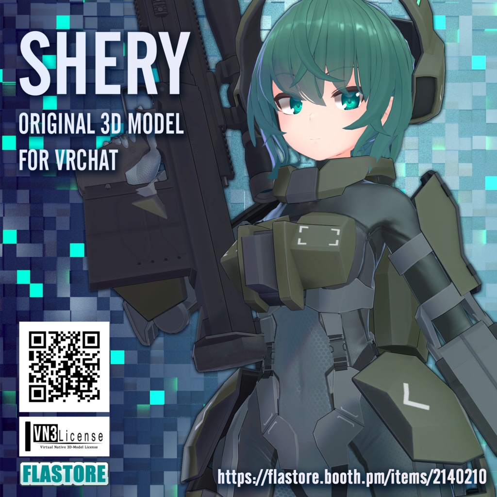 VRChat向けオリジナル3Dモデル 「Shery v2」 image
