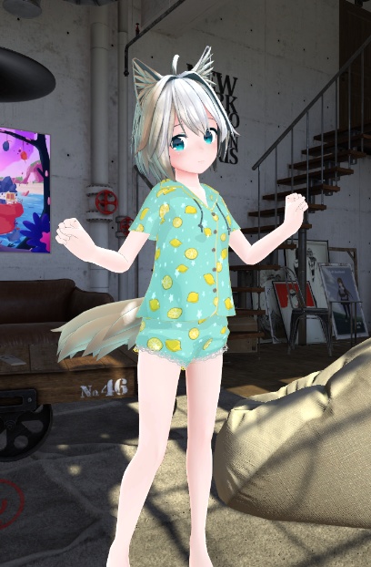 【VRChat想定衣装モデル】ミーシェのレモンパジャマ image