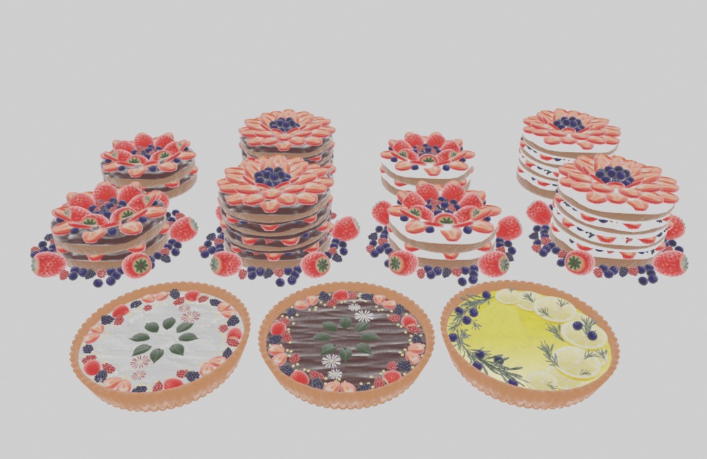 ケーキ屋さんのケーキ（15点） image