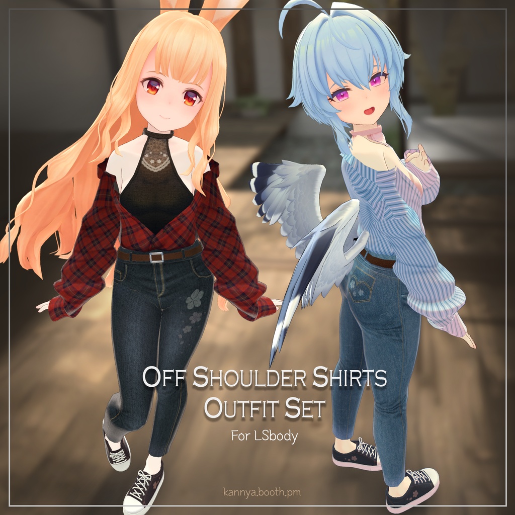 [LSbody Assumed] Off-Shoulder Shirt Set image