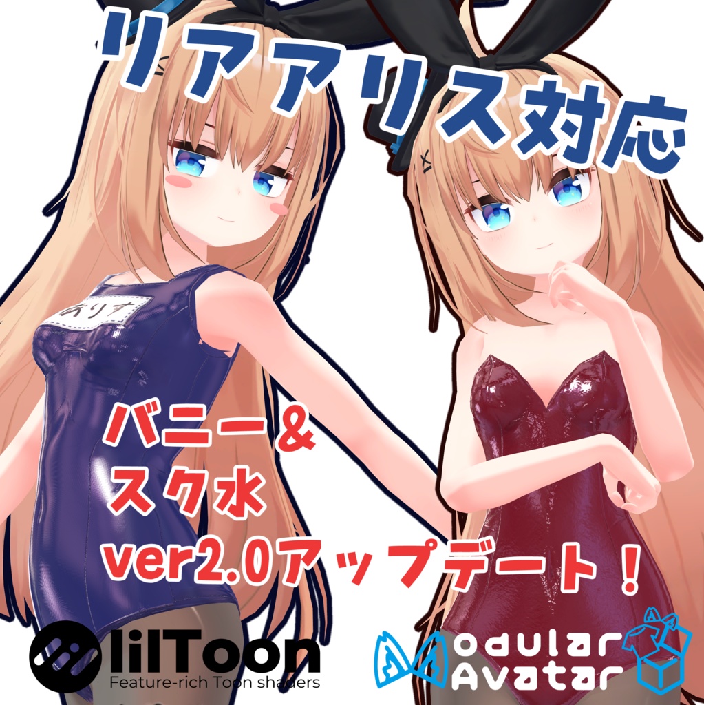 バニースーツ＆スクール水着セット　リア-アリス(RearAlice)用 image
