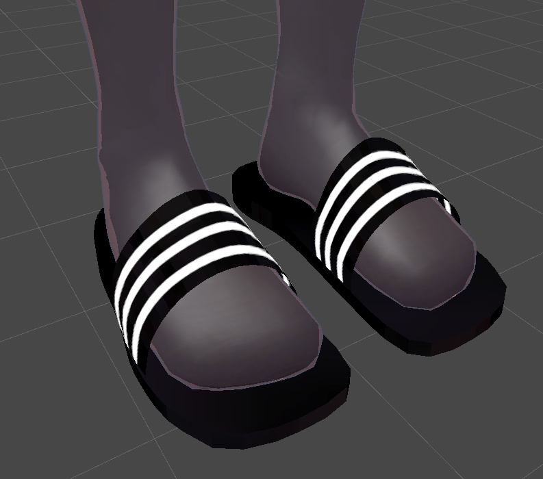 Low Poly Three Line  Slipper (For koyuki,EYO/狐雪,イヨ,ここあ,ウルフェリア用) image