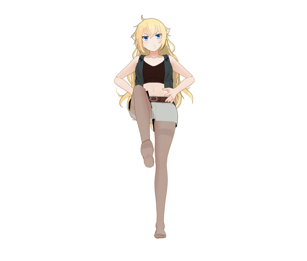 MMD　イーグル(黒ストッキングVer)(無料) image