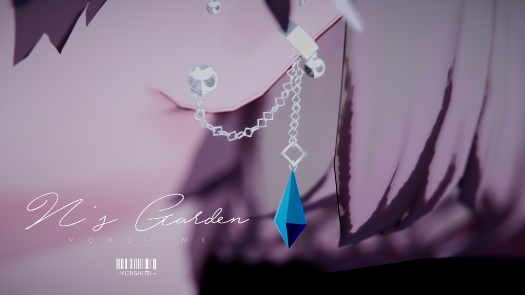 [3Dモデル]クリスタル耳飾り＿CrystalEarcuff image