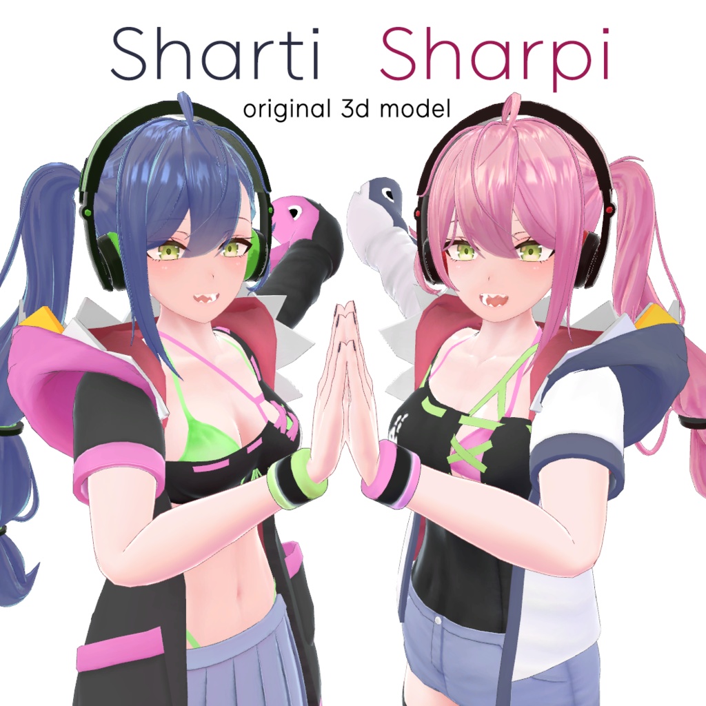 【 シャティ&シャピ (Sharpi & Sharti) 】オリジナル3Dモデル v1.03 image