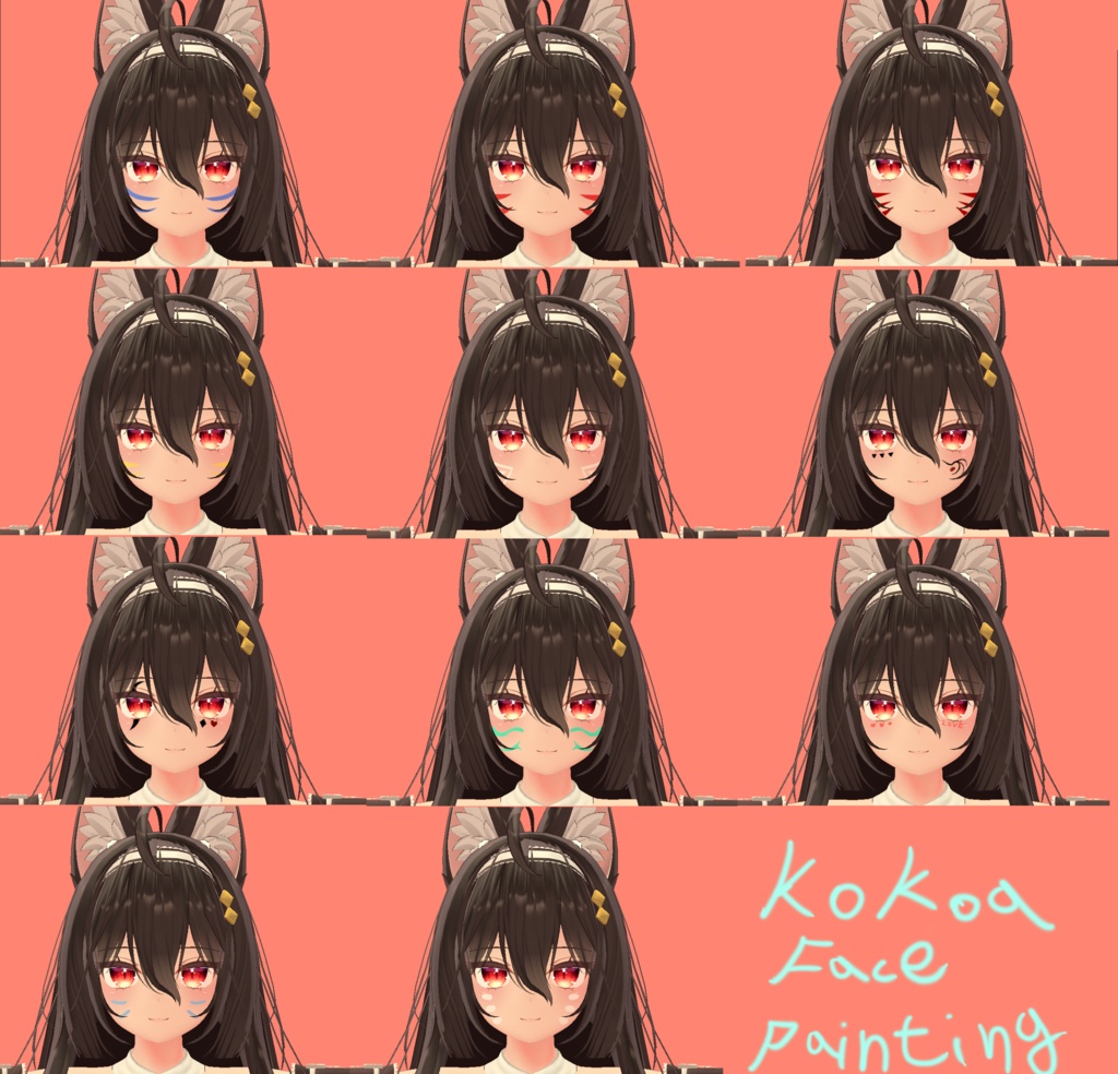 [ここあ]KoKoa Face Painting Texture image