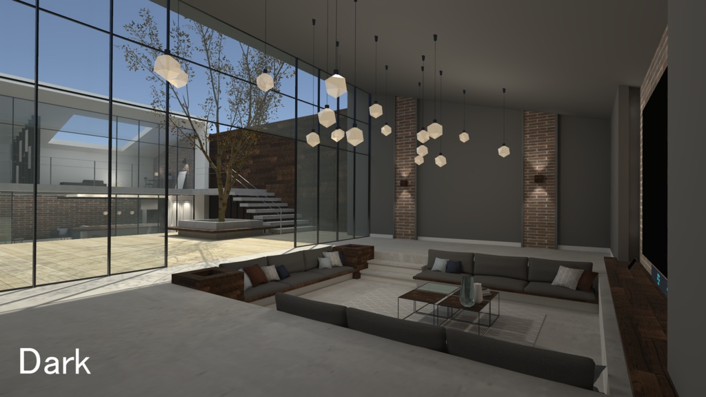 Courtyard House - A with a image