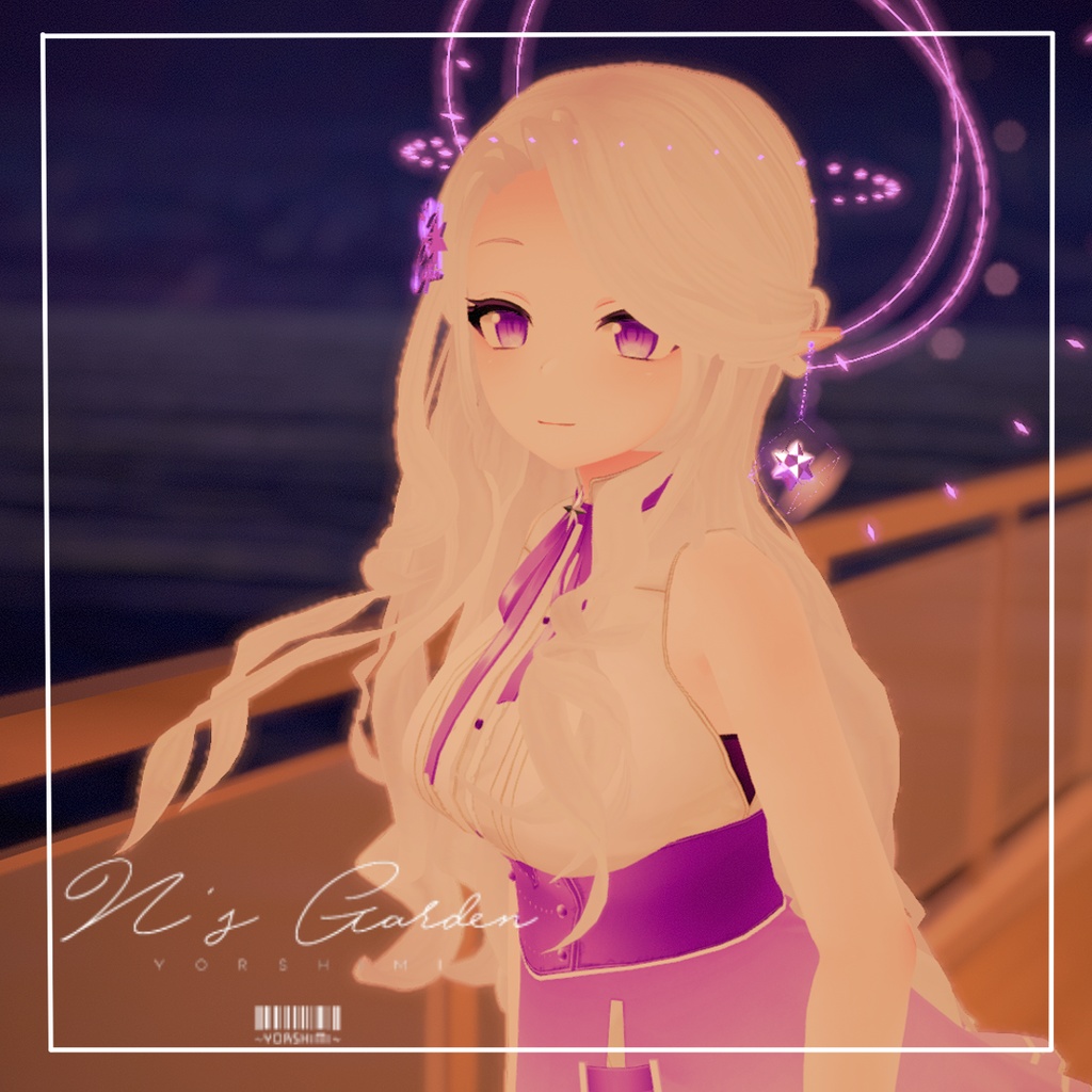 [3Dモデル]アップスタイルロングウェーブ_Upstyle-Longwave Hair image