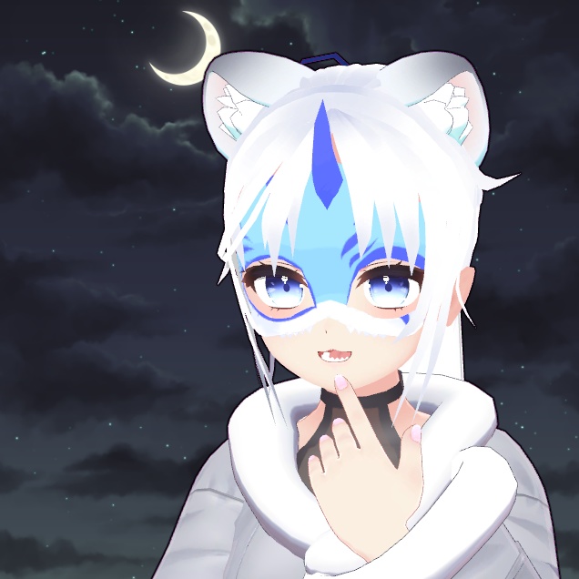 "Kitsune Snow Exclusive Outfit" Shark Mask Hair Set image