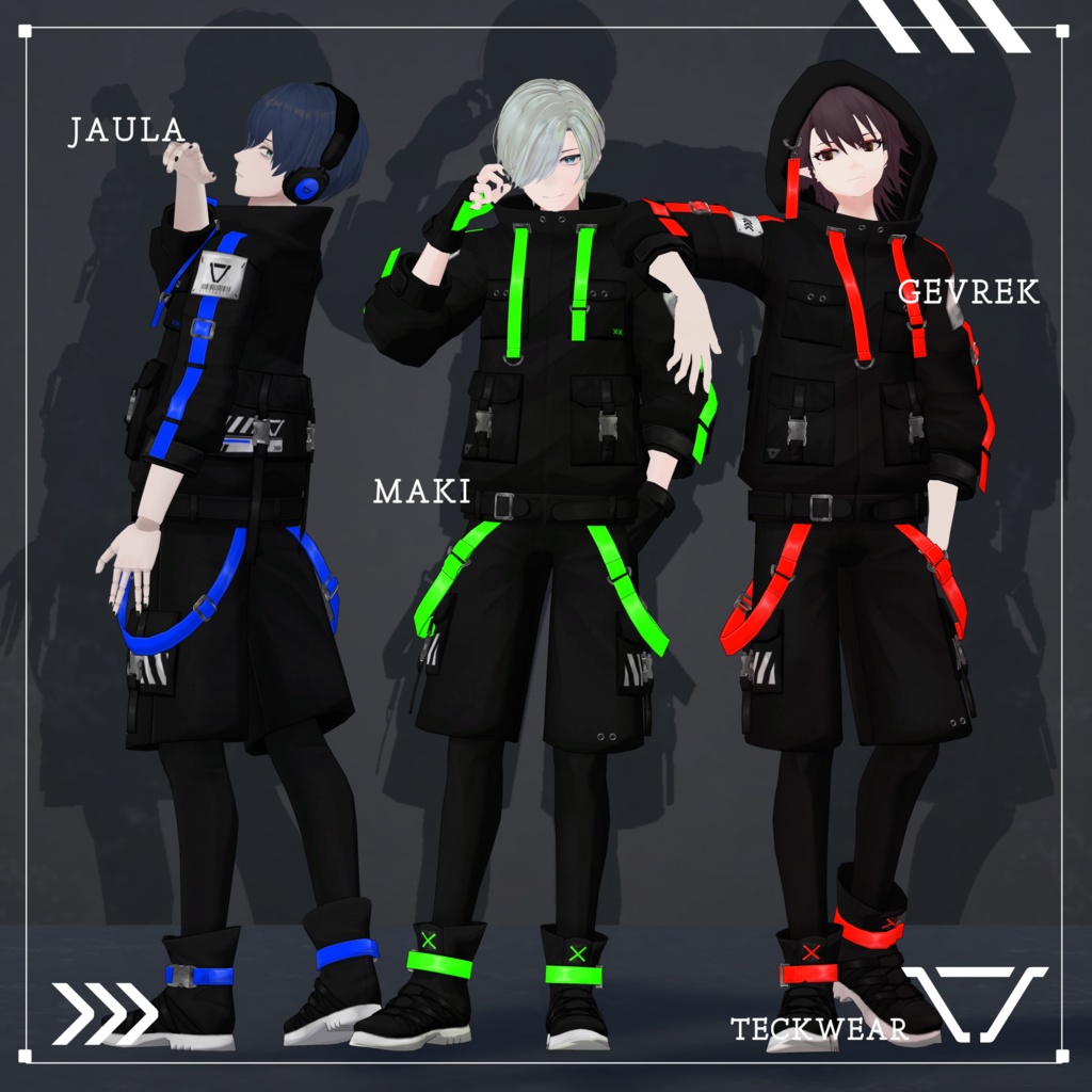 男性３Dモデル衣装「Techwear」 image
