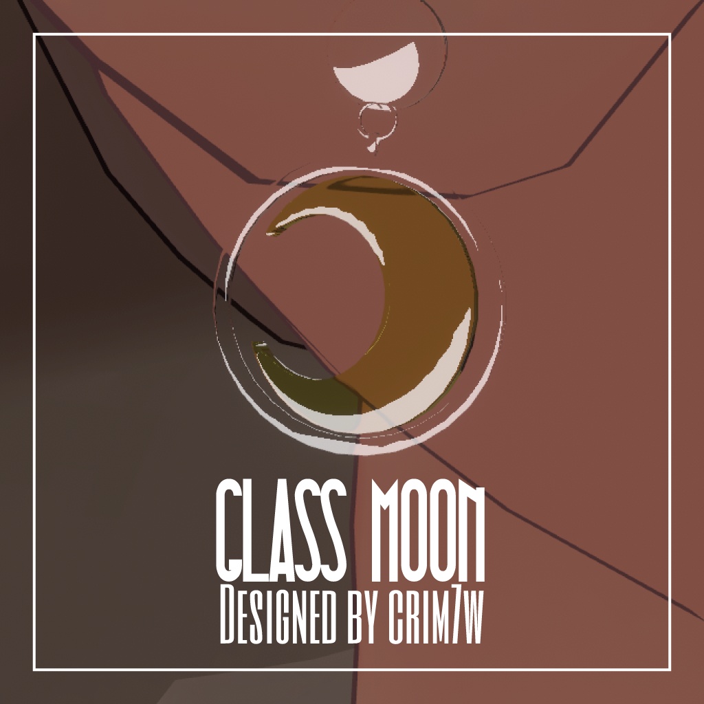 【 VRChat向け 】 Glass Moon 【 アクセ / ピアス 】 image
