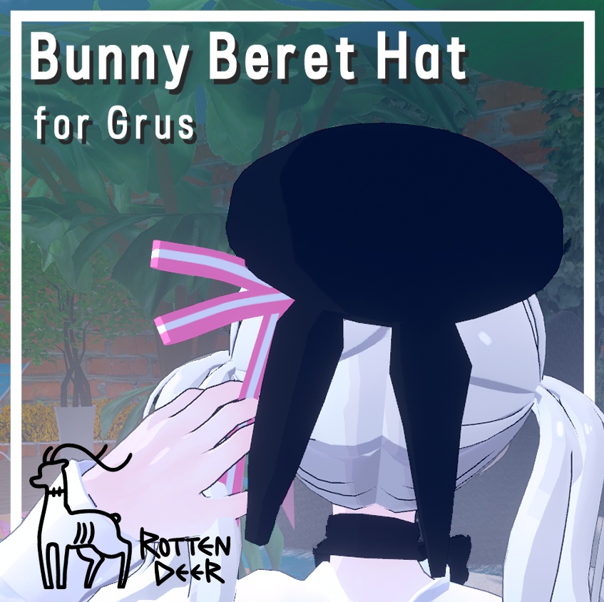 Grusのウサギのベレー帽 Bunny Beret Hat for Grus image