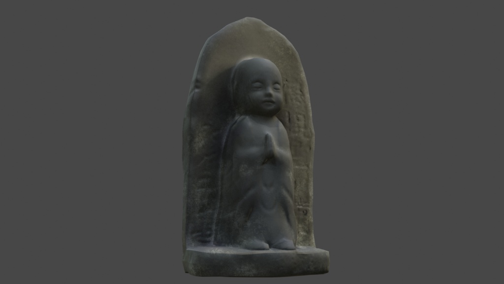 【無料、商用可】お地蔵様　3Dモデル image