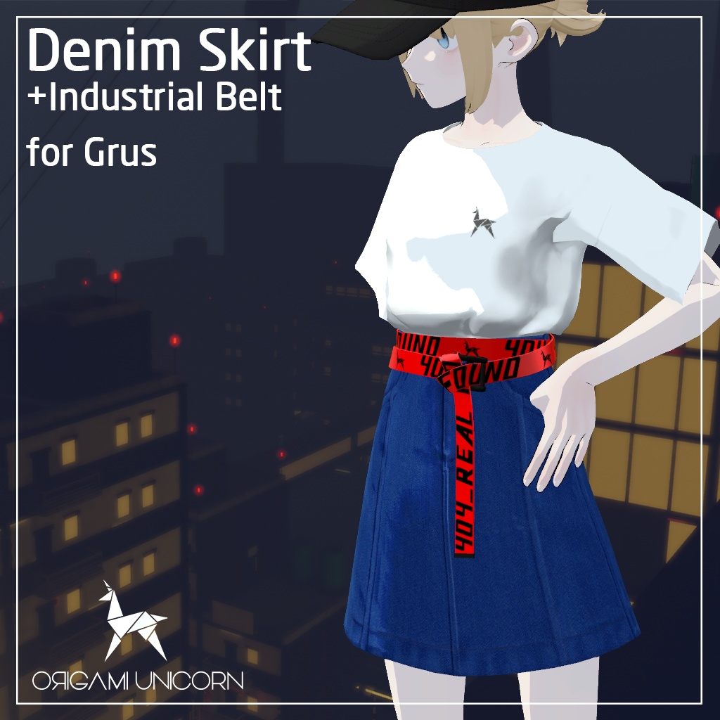 Denim Skirt+Industrial Belt for Grus image