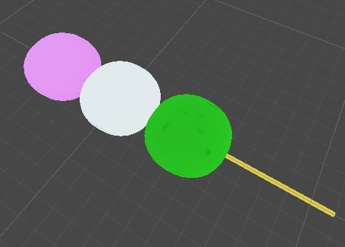 【無料】三色団子（3Dモデル） image
