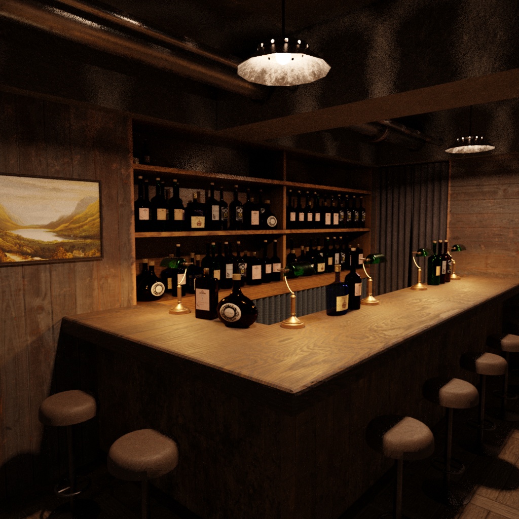 3DCG【bar_set】バー　酒屋 image
