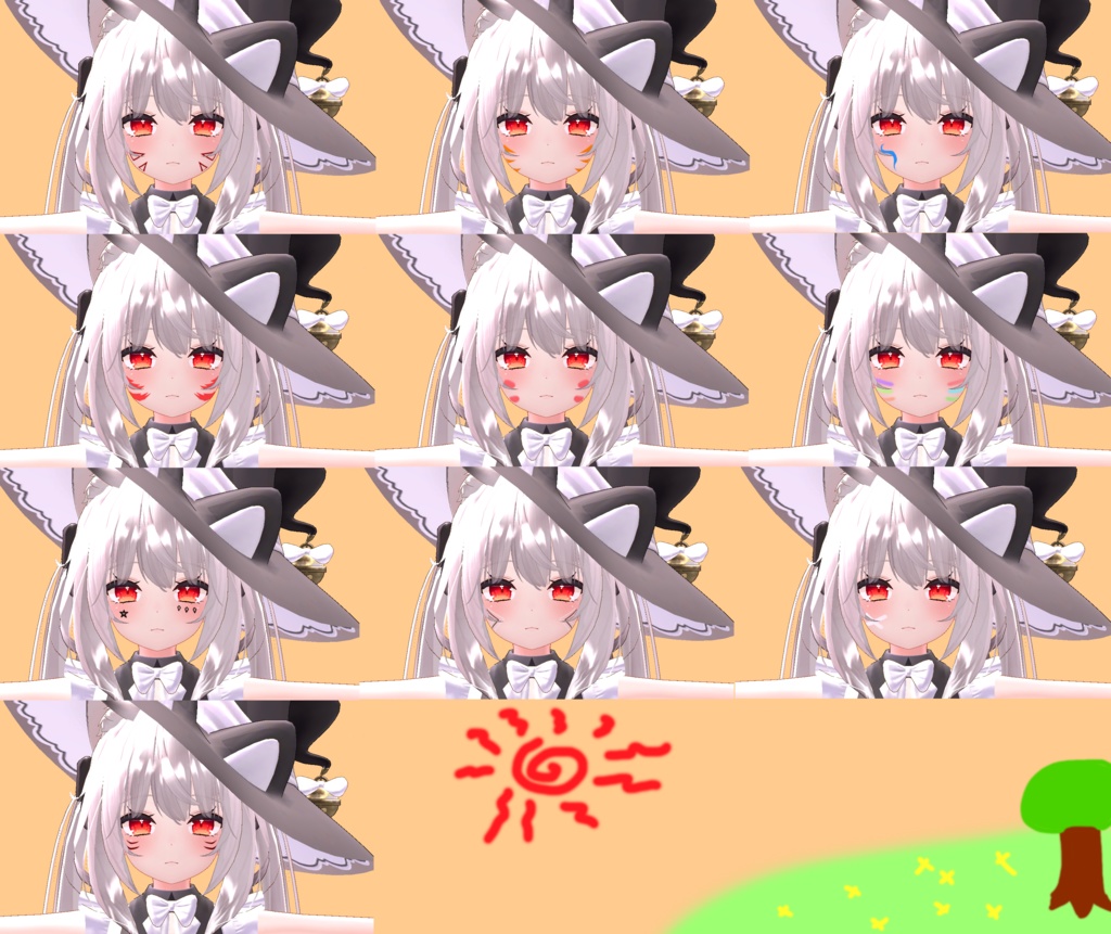 [舞夜]Maya Face Painting Texture image