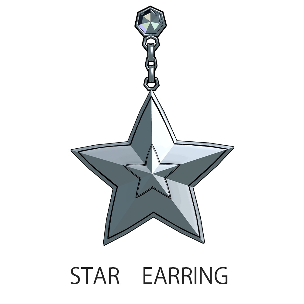 【VRChat想定】Star Earring image