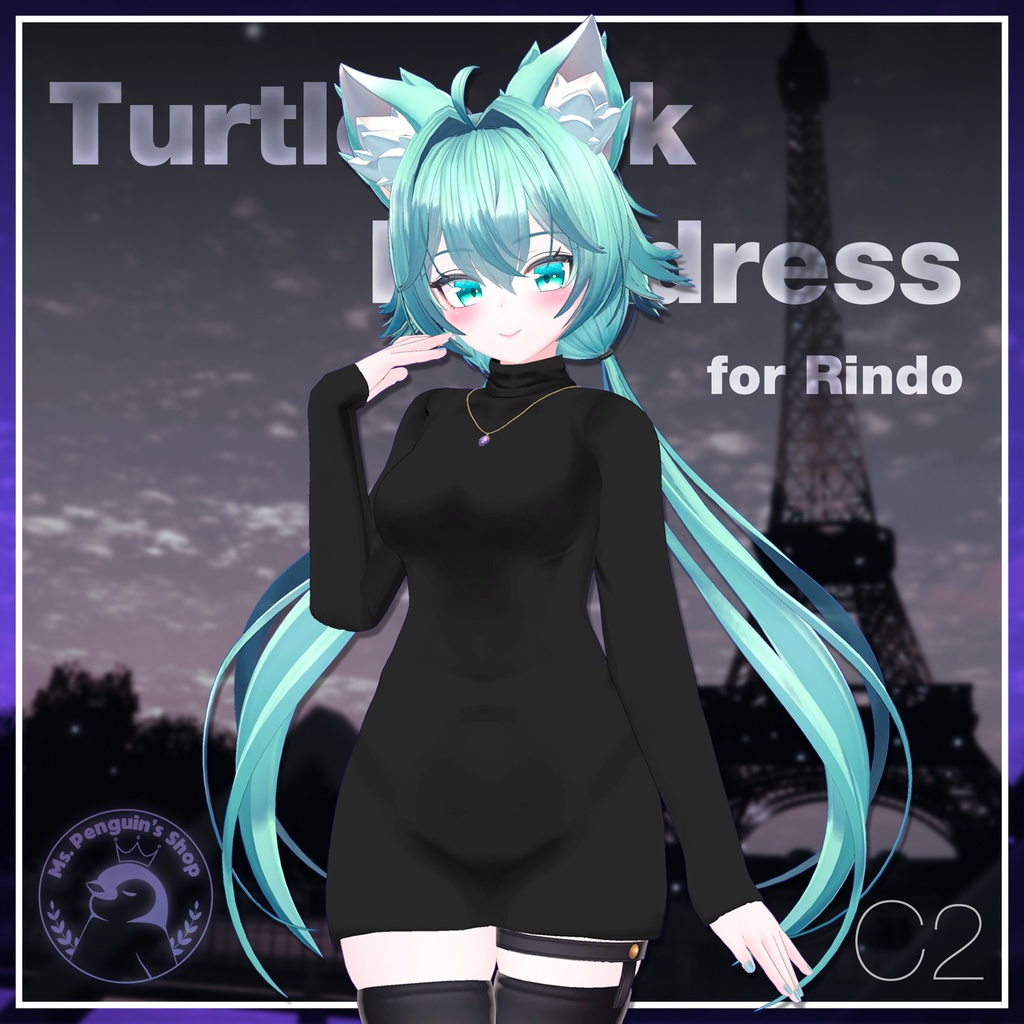 Turtleneck knit dress for Rindo / tatorunetsukunitsutowanpisu[Long Dan Yong ] image