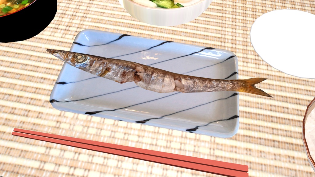 【VRChat想定】焼き魚△770 image