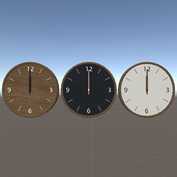 【無料】VRChat想定　おしゃれな壁掛け時計 image