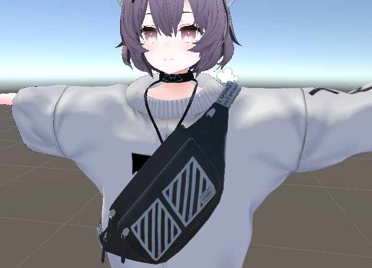 VRC 鞄 (front backpack) + bat choker image
