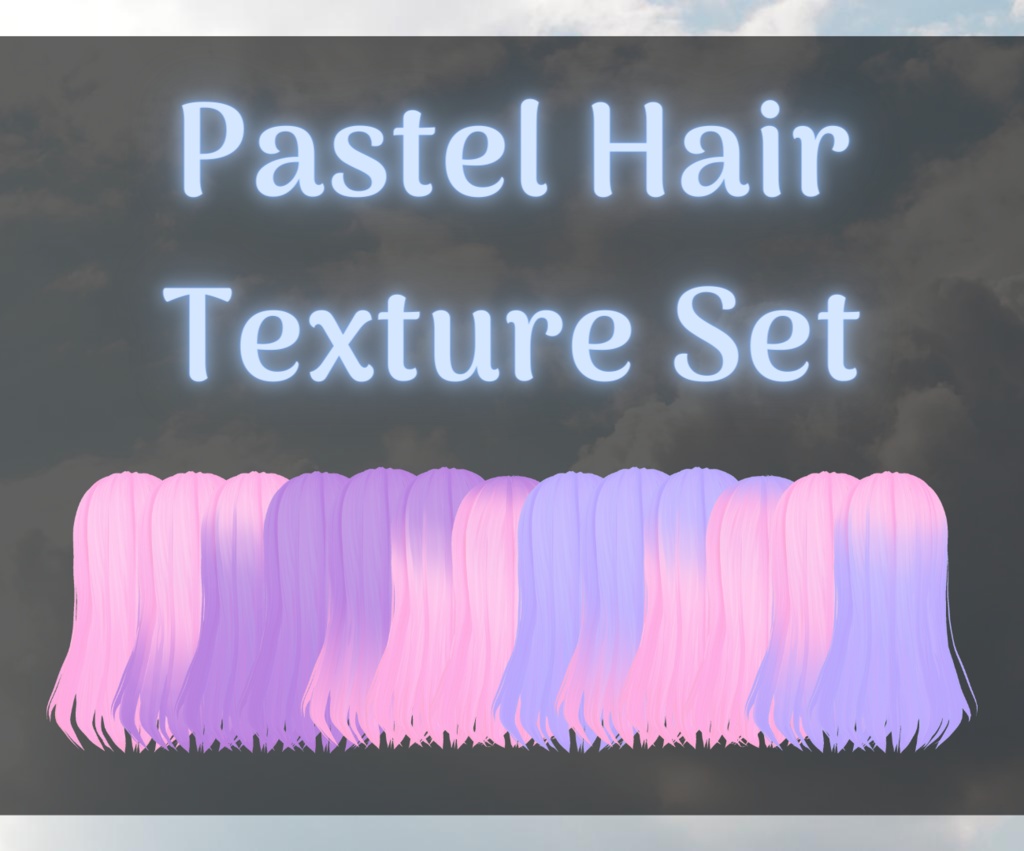 【VRoid Stable Ver】Hair texture set ~Pastel gradient~ image