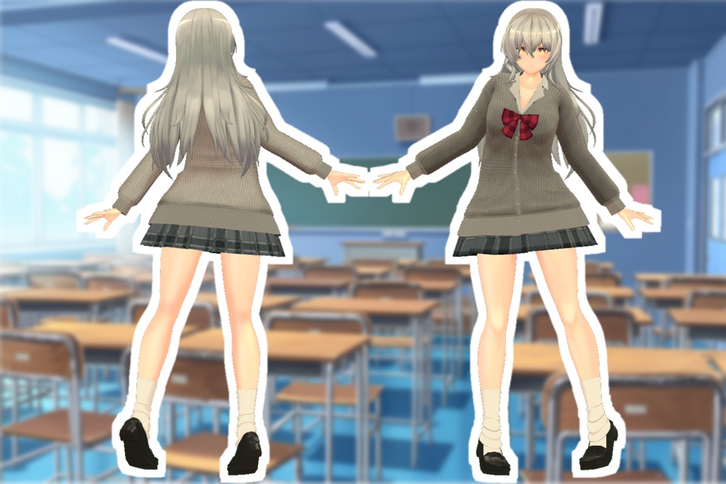 【スキニング済み】Failure専用　スクールカーディガンセット image