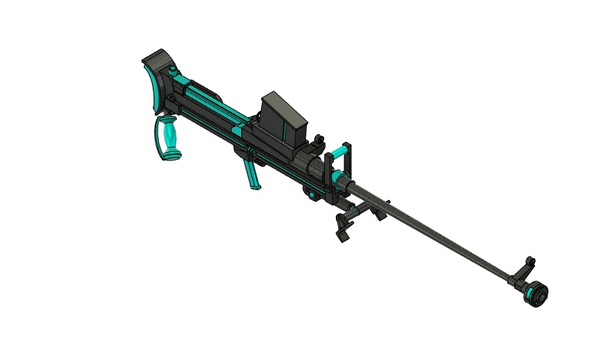 ボーイズ対戦車ライフル　角楯カリン仕様　お絵かき用3Dデータ image