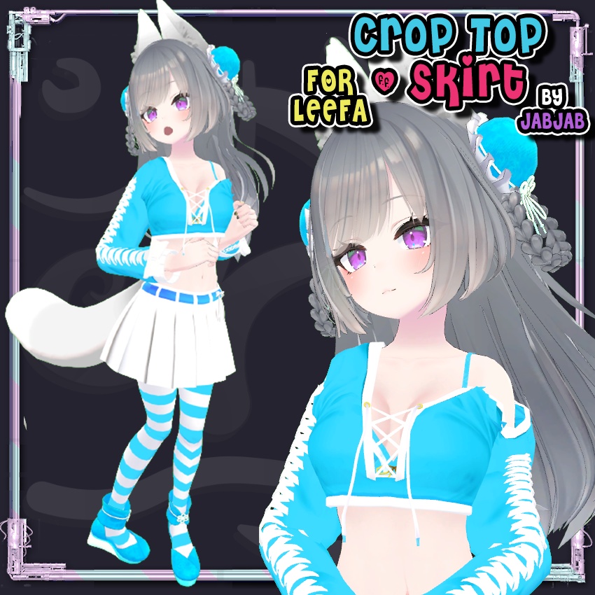 【LEEFAリーファ】❤ Crop Top + Skirt ❤ image