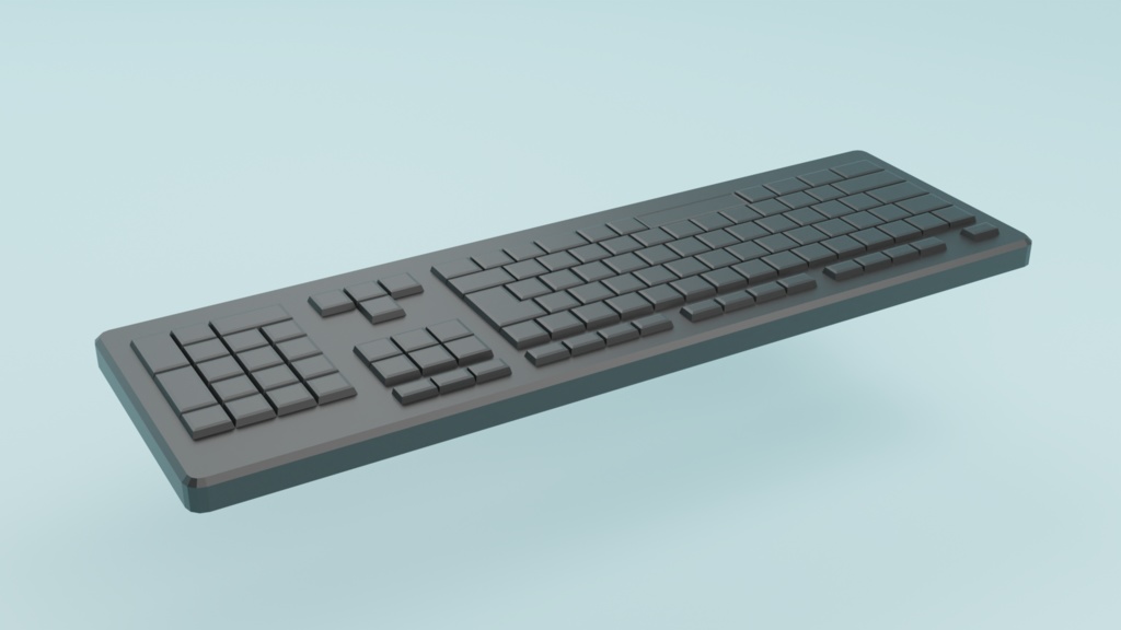 キーボード 無料3Dモデル　Keyboard Free3DModel image