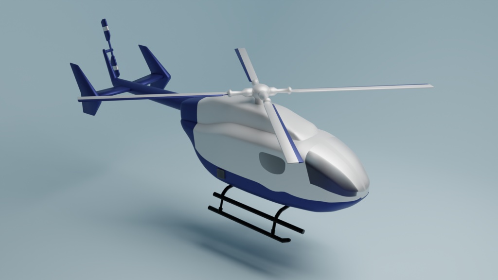 ヘリコプター 無料3Dモデル　Helicopter Free3DModel image