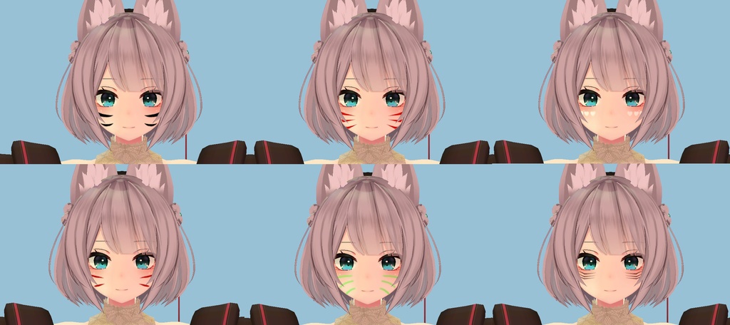 [さねこ, 京狐 ] saneko, kyoko Face Painting Texture image