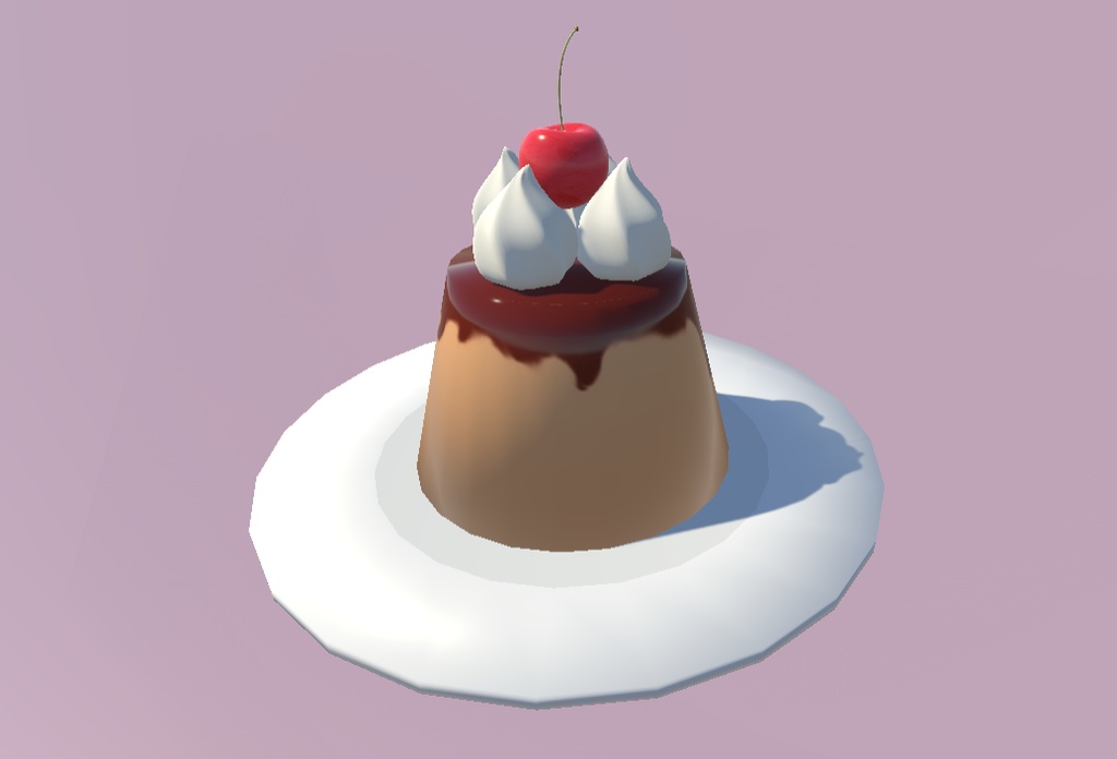 【無料】プリン(VRChat用3Dモデル) image