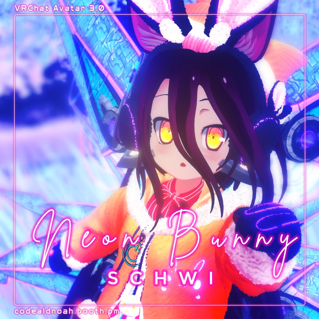 Neon Bunny 「Schwi / シュヴィ」- 【3Dモデル】v1.5 image