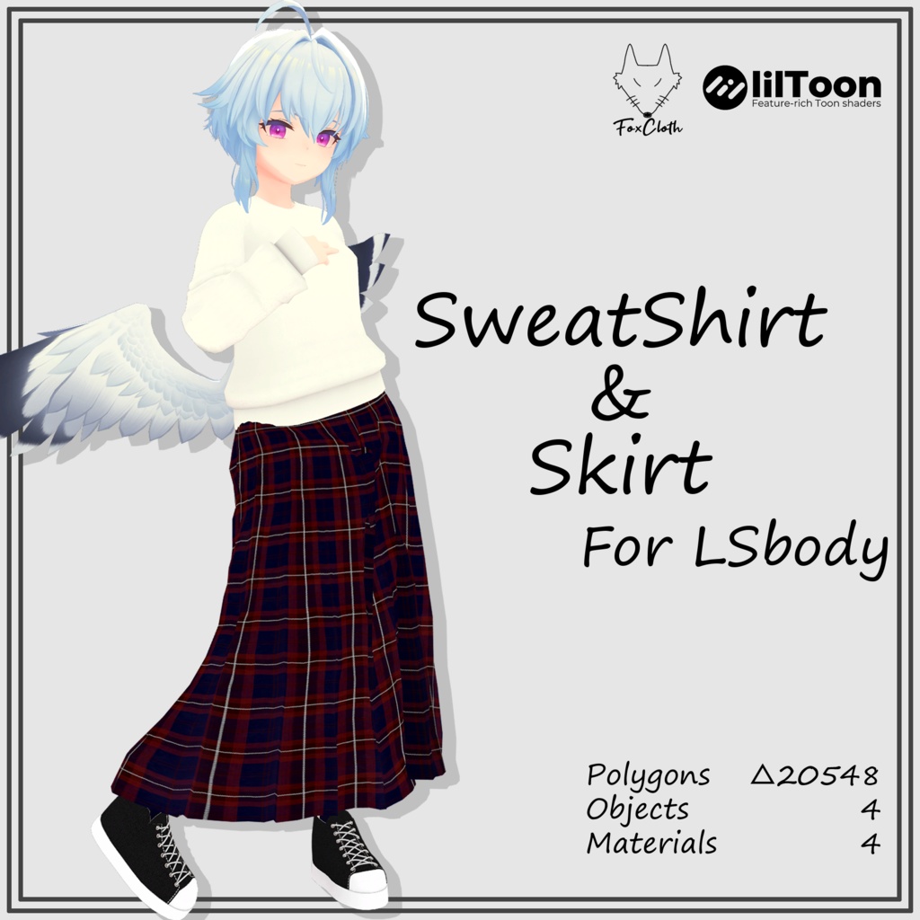 [For LSbody] Sweatshirt & Skirt image