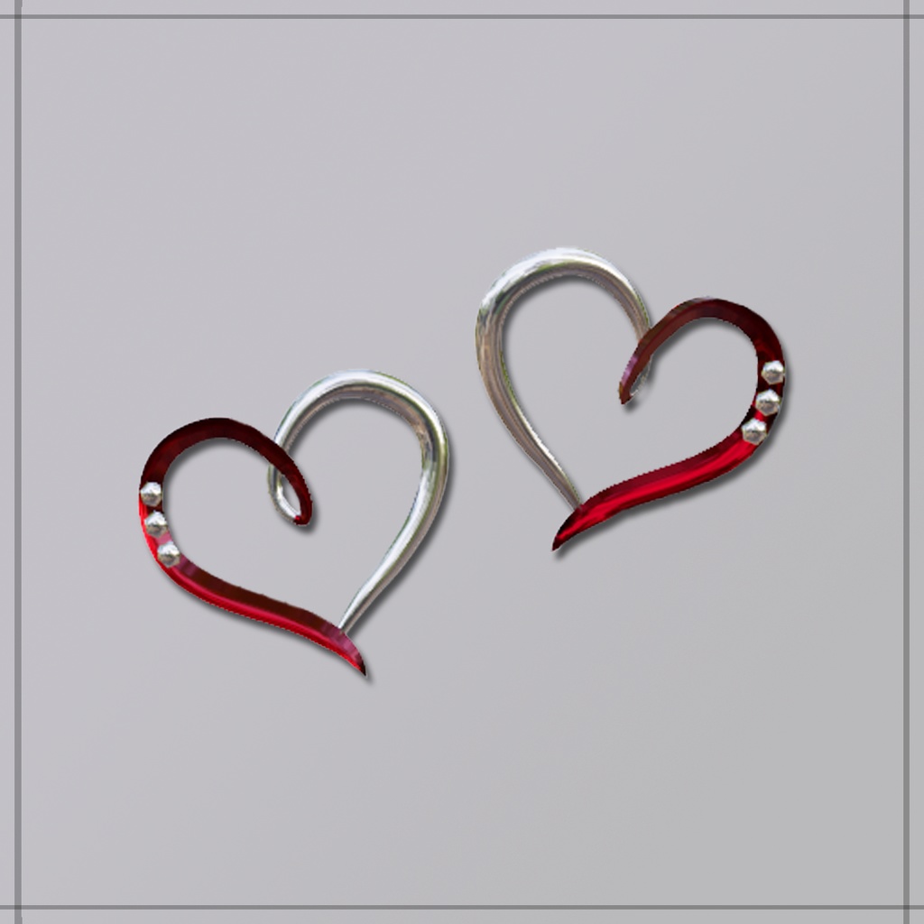 「 Heart earring v2 」 Free ❤ image