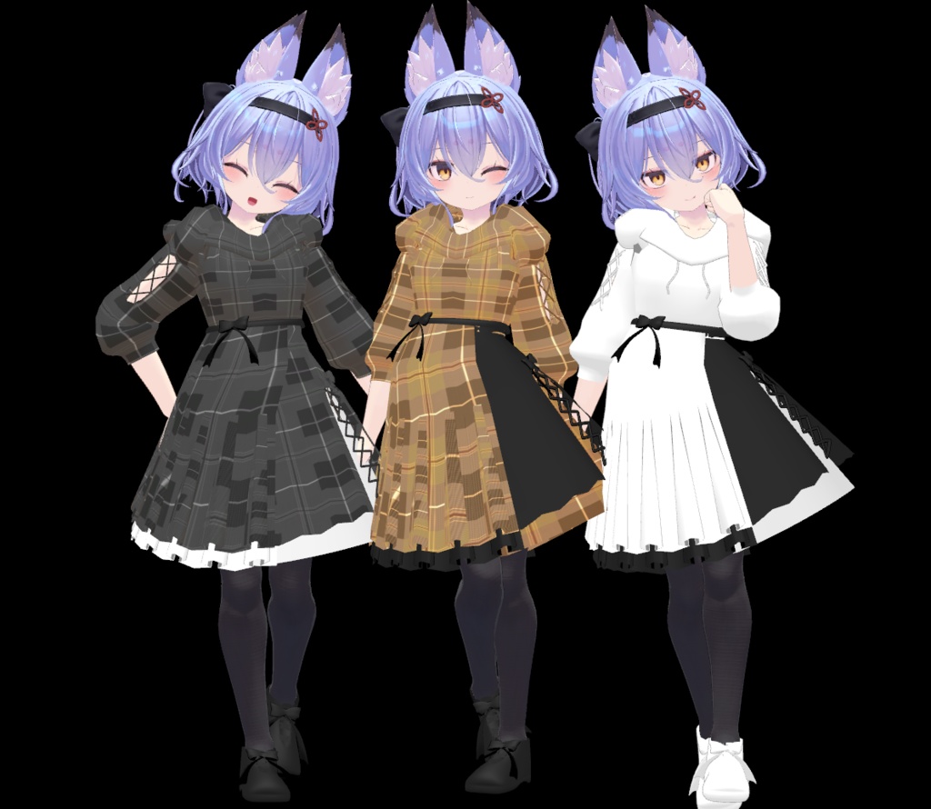 [The Ghost Fox Clan's Elder Sister / Kikyou] Asymmetrical Skirt  Hoodie Outfit image