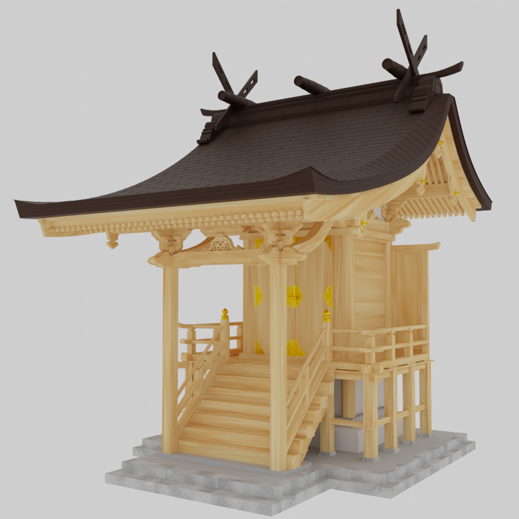 【無料】神社（本殿） image