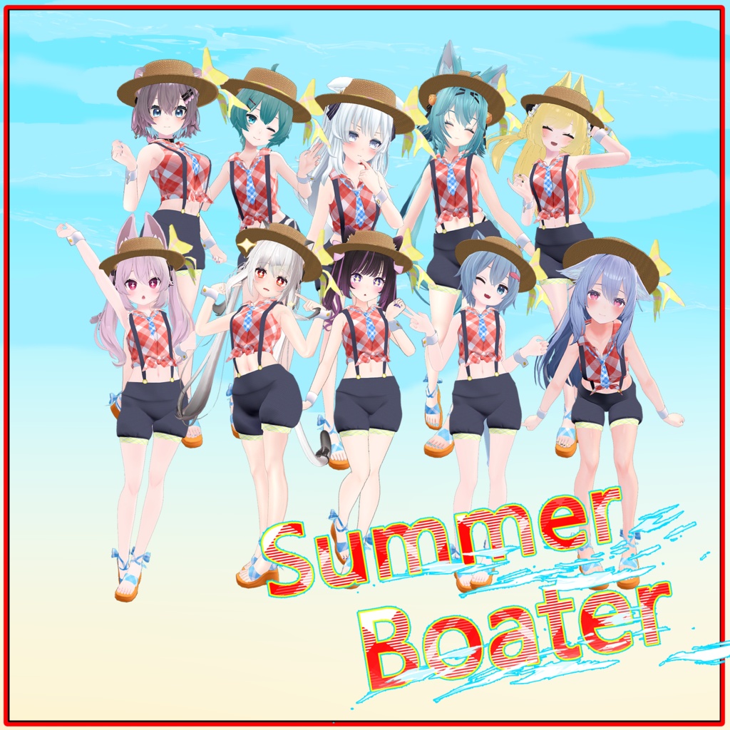 Summer Boater for 10 Avatars image