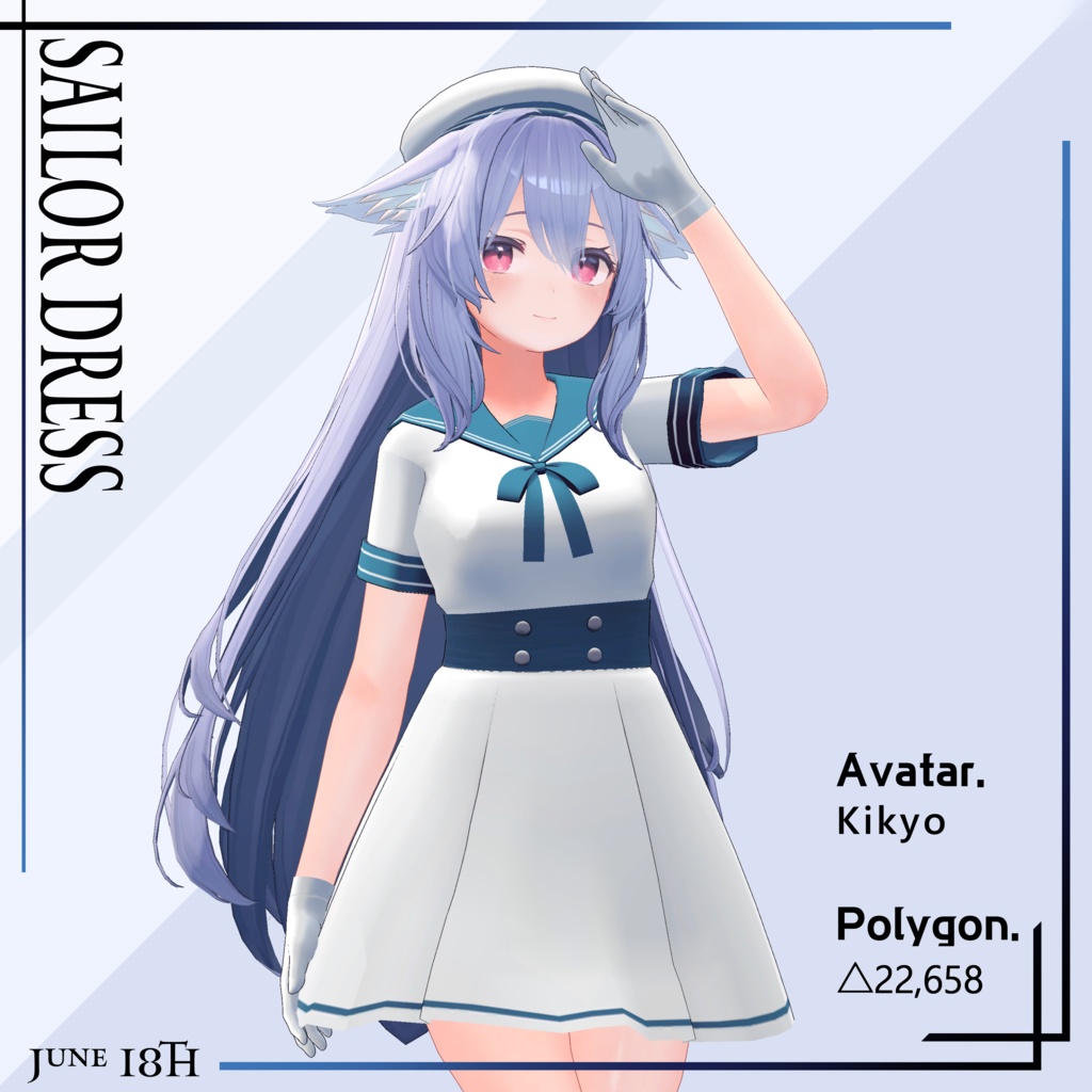 [VRCHAT]Kikyo SailorDress・桔梗 セーラードレス image