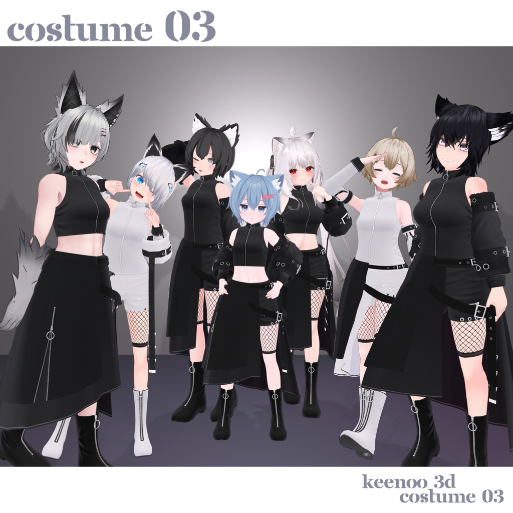[3D Costume] 03 Asymmetrical Skirt Set image