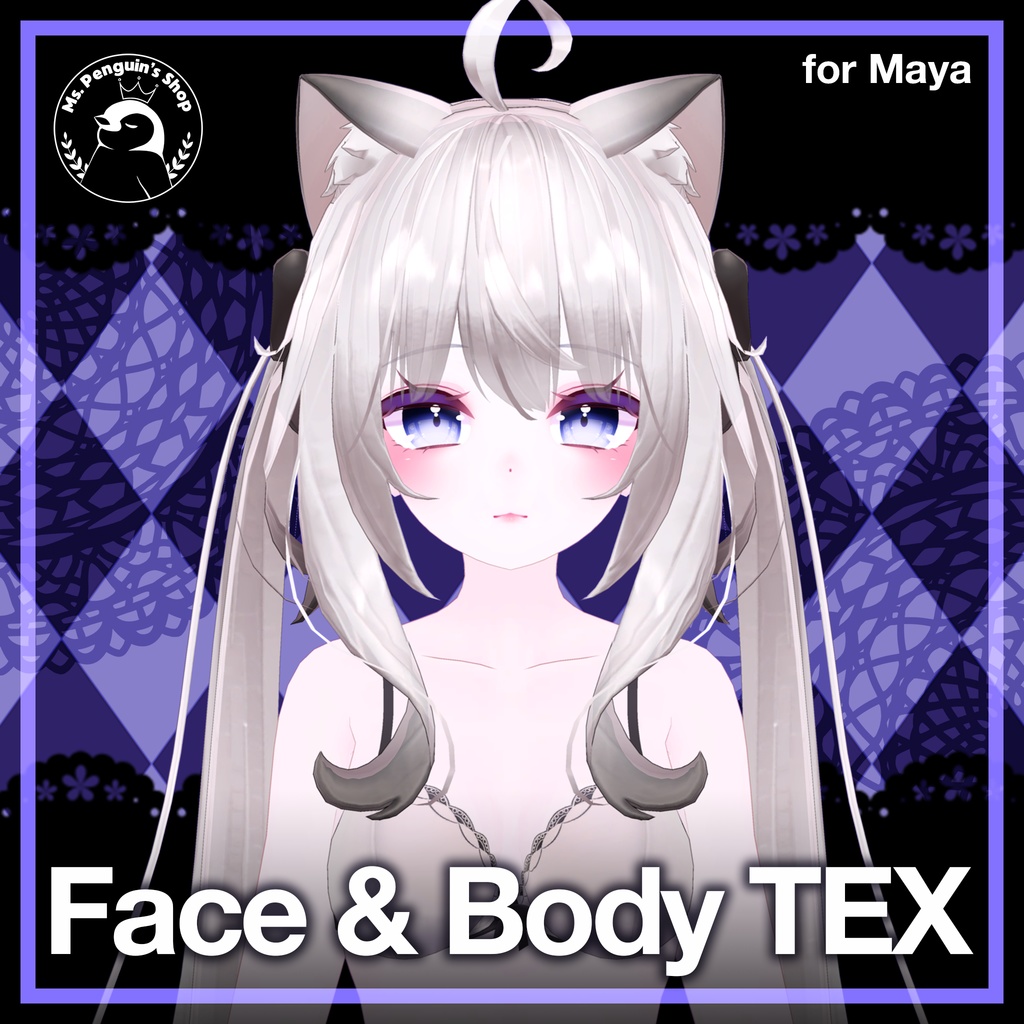 [Free] Face & Body texture for Maya / 顔とボディテクスチャー 【舞夜用】 image