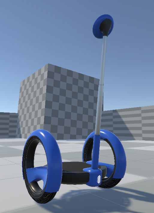 体重移動で入力する一軸二輪の電動モビリティ image