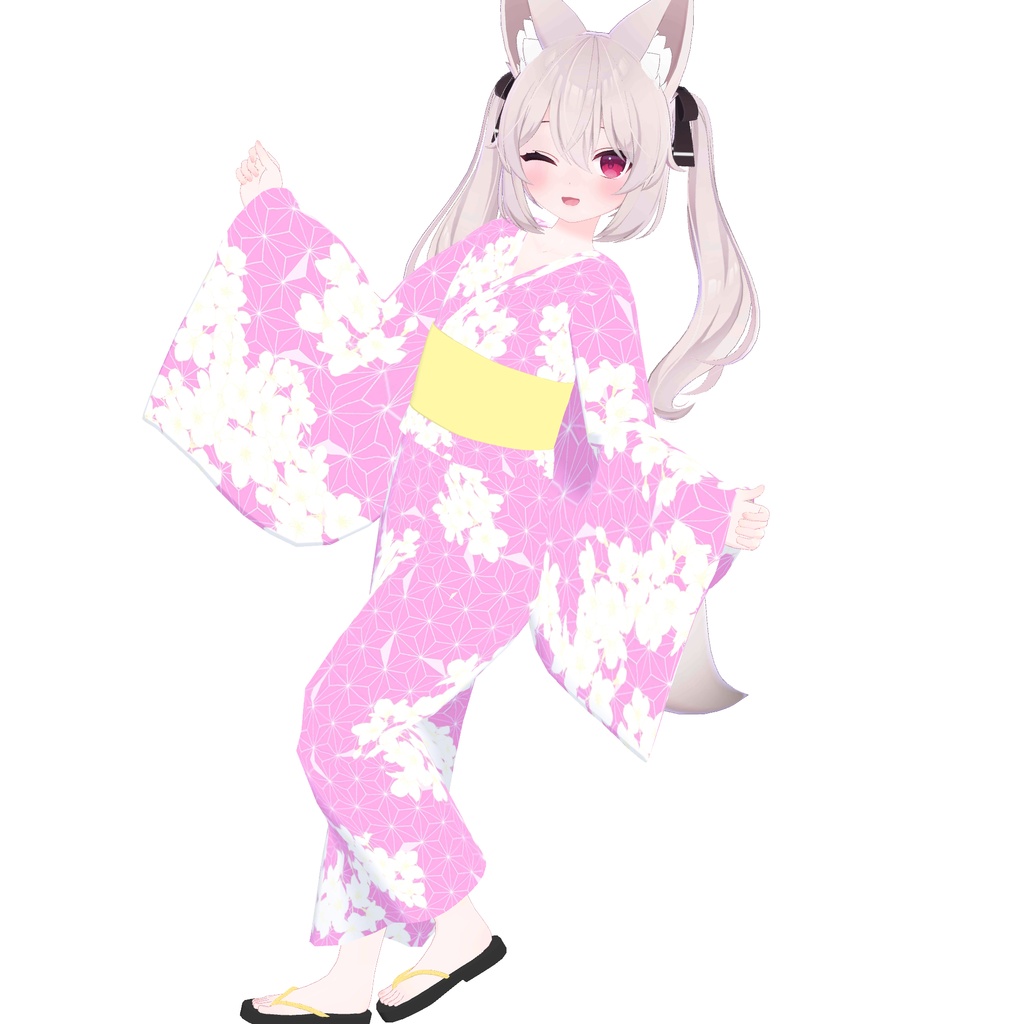 【カリンちゃん専用】浴衣+下駄セット image