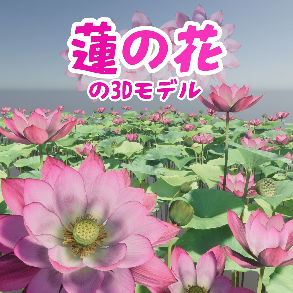 蓮の花の３Dモデル image