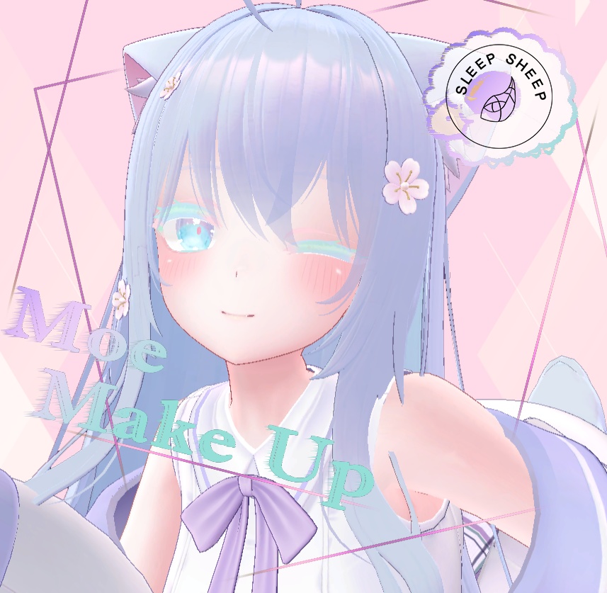 WHITE CAT FACE TEXTUREマルチ対応 image